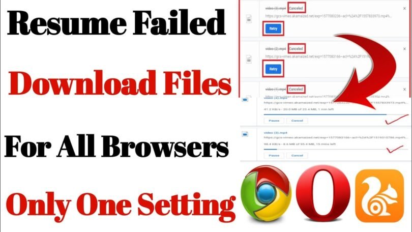 Resume Failed Download Chrome