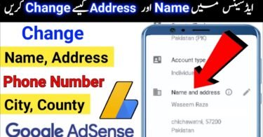 Change Name And Address In Google Adsense Account