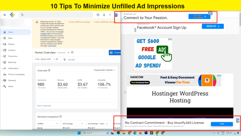 10 Tips To Minimize Unfilled Ad Impressions